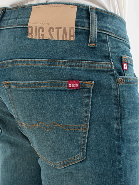Jeansy slim fit męskie Big Star Deric-365 32-34 Niebieskie (5900714662813) - obraz 6