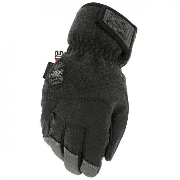 Зимові рукавички Mechanix з основою на теплому флісі із зовнішньою водонепроникною і водовідштовхувальною тканиною для активного відпочинку чорні з сірим (Kali) - зображення 1