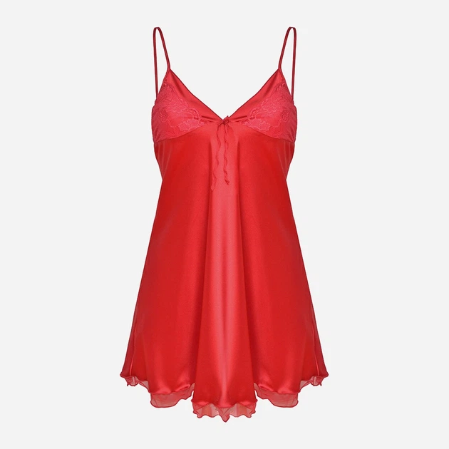 Koszula nocna damska DKaren Slip Kira S Czerwona (5900652526772) - obraz 2