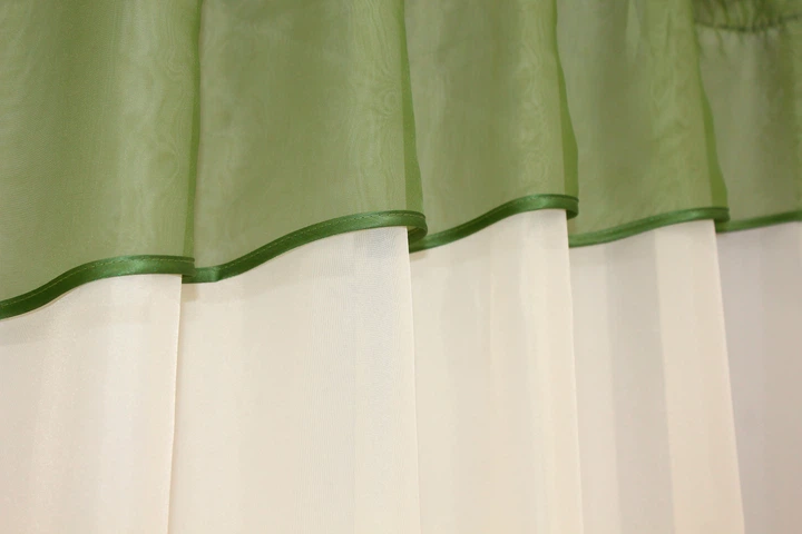 Кухонна фіранка VR-Textil № 047к бежевий з оливковим 280х170 см (52-0348) - Фото 4 Кухонна фіранка VR-Textil № 047к бежевий з оливковим 280х170 см (52-0348) - зображення 4