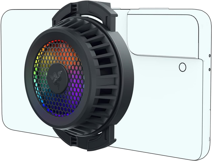 Портативний кулер для смартфона Razer Phone Cooler Chroma Universal Clamp Black (RC21-01790200-R3M1) - зображення 5