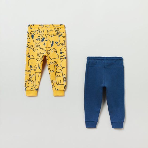 Zestaw spodnie dresowe dziecięcy 2 szt OVS 1847396 92 cm Yellow (8056781868997) - obraz 2
