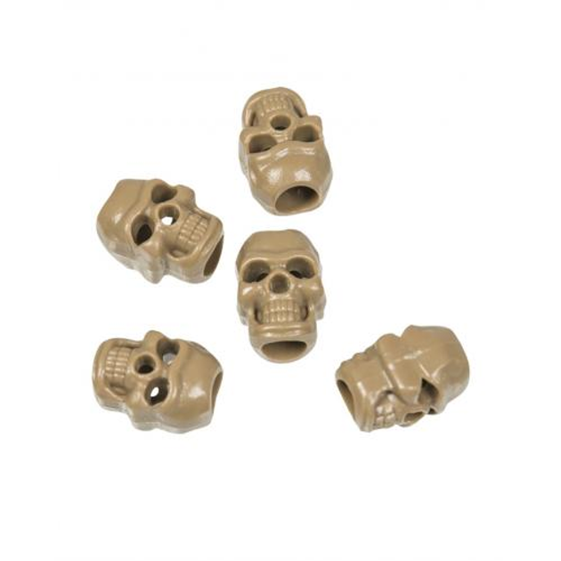 Набор Sturm Mil-Tec стопперов для молнии/темляка CORD STOPPER SKULL (Coyote) 2,3 x 1,2 x 0,9 cm - изображение 1