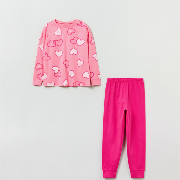 Piżama (longsleeve + spodnie) OVS 1821592 122 cm Pink (8056781581391) - obraz 1