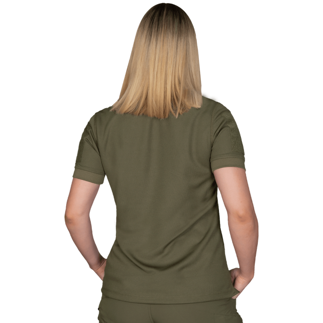 Поло футболка женская тактическая полевая универсальная для силовых структур Camotec 7161(XXL) олива (OR.M_7161(XXL)) - изображение 2