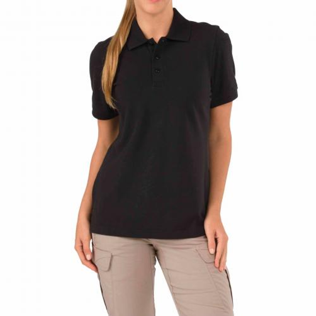 Футболка 5.11 Tactical поло жіноча 5.11 Women' Professional Short Sleeve Polo (Black) S - зображення 1