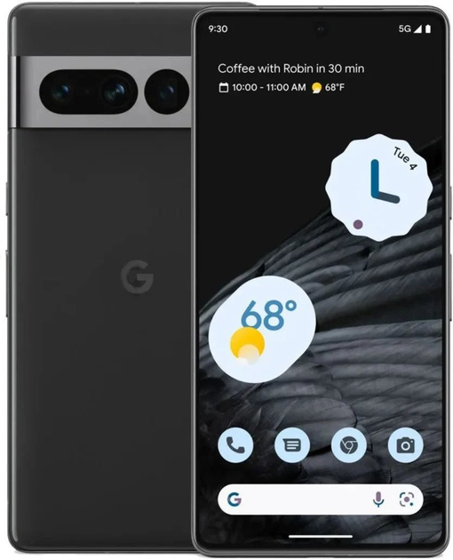 Smartfon Google Pixel 7 Pro 12/128 GB Obsidian Black (0810029937429) - obraz 1