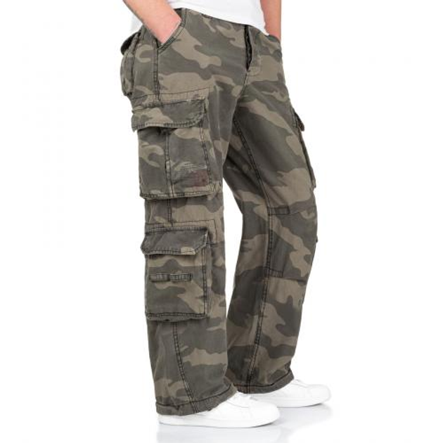 Брюки Surplus Raw Vintage SURPLUS AIRBORNE VINTAGE TROUSERS (Black Camo) XL - зображення 2