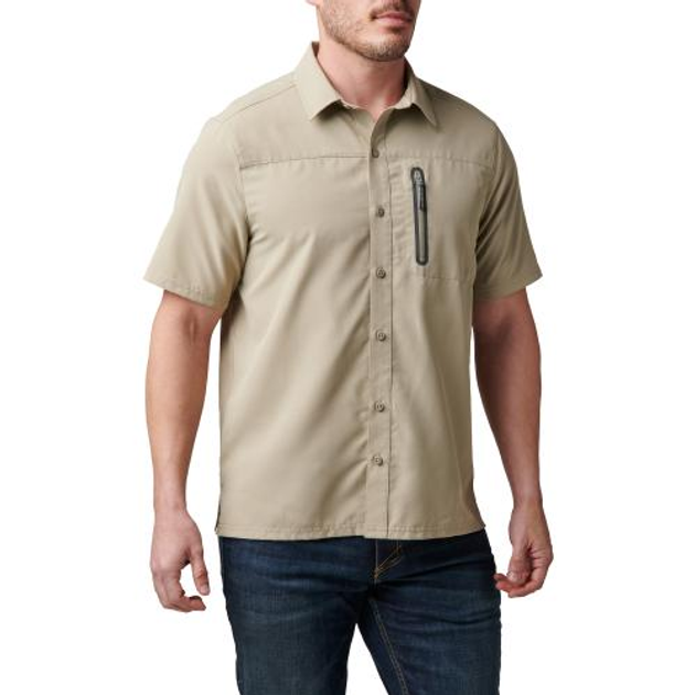 Сорочка 5.11 Tactical Marksman Utility Short Sleeve Shirt (Khaki) 2XL - зображення 1