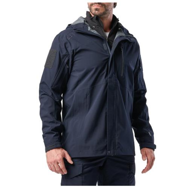 Куртка 5.11 Tactical штормовая Force Rain Shell Jacket (Dark Navy) L - изображение 2