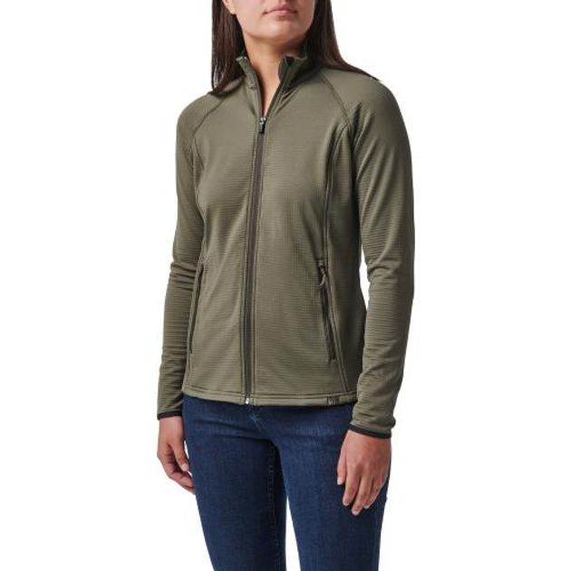 Куртка 5.11 Tactical жіноча флісова Women' Stratos Full Zip (Ranger Green) L - зображення 1