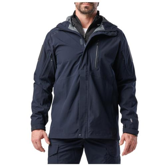 Куртка 5.11 Tactical штормова Force Rain Shell Jacket (Dark Navy) M - зображення 1