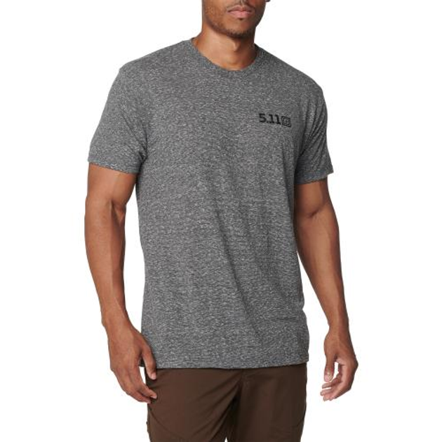 Футболка 5.11 Tactical с рисунком Triblend Legacy Short Sleeve Tee (Charcoal Heather) S - изображение 1