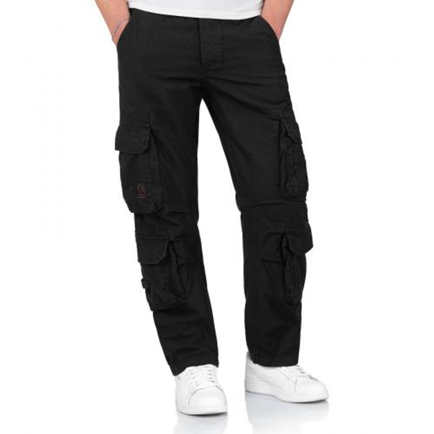 Штаны Surplus Raw Vintage SURPLUS AIRBORNE TROUSERS SLIMMY (Black) 2XL - изображение 1