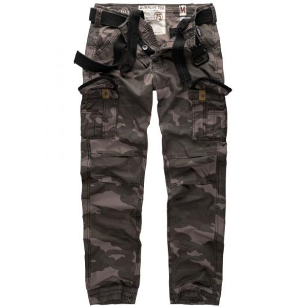 Брюки Surplus Raw Vintage SURPLUS PREMIUM TROUSERS SLIMMY (Black Camo) S - зображення 1