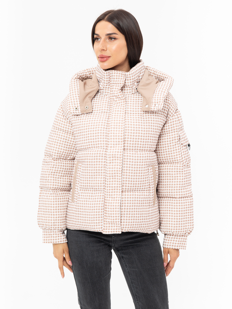 Куртка демисезонная с капюшоном женская Icon ID619beige 2XL Бежевая ...