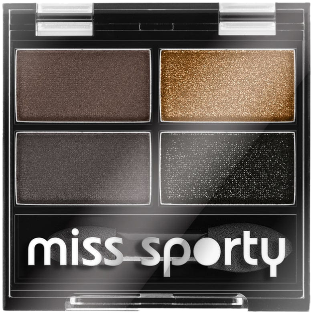 Cienie do powiek Miss Sporty Studio Studio Colour Quattro Eye Shadow 414 Smokey 5 g (3614222955184) - obraz 1