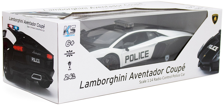 Автомобіль KS Drive на радіокеруванні Lamborgini Aventador Police (114GLPCWB) (6900007341417) - зображення 10