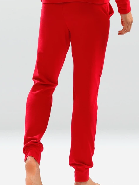 Spodnie dresowe męskie DKaren Pants Justin L Czerwone (5903251464551) - obraz 2