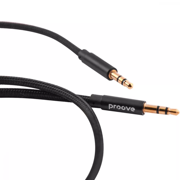 Кабель для подключения музыки Proove Weft 1m AUX Cable, Black в машину - Фото 3 Кабель для подключения музыки Proove Weft 1m AUX Cable, Black в машину - изображение 3
