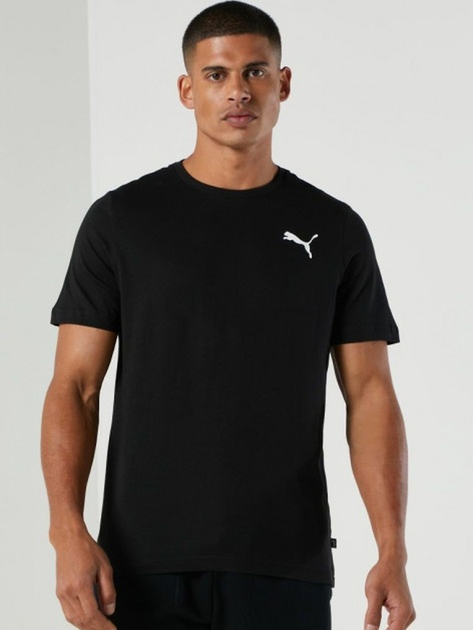 Акція на Футболка бавовняна чоловіча Puma Ess Small Logo Tee 58666851 XXL Puma Black-Cat від Rozetka