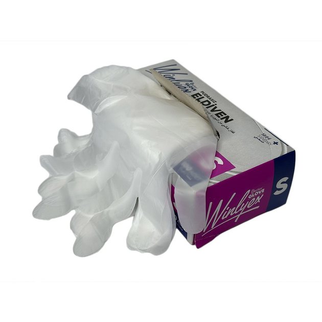 Одноразовые перчатки Winlyex,TPE, прозрачные, S, 100 шт Reflex - зображення 2