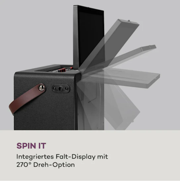 Караоке-система Pro Spin 8 12,1" Сенсорний дисплей 2 мікрофони Wi-Fi BT USB TF HDMI - зображення 3
