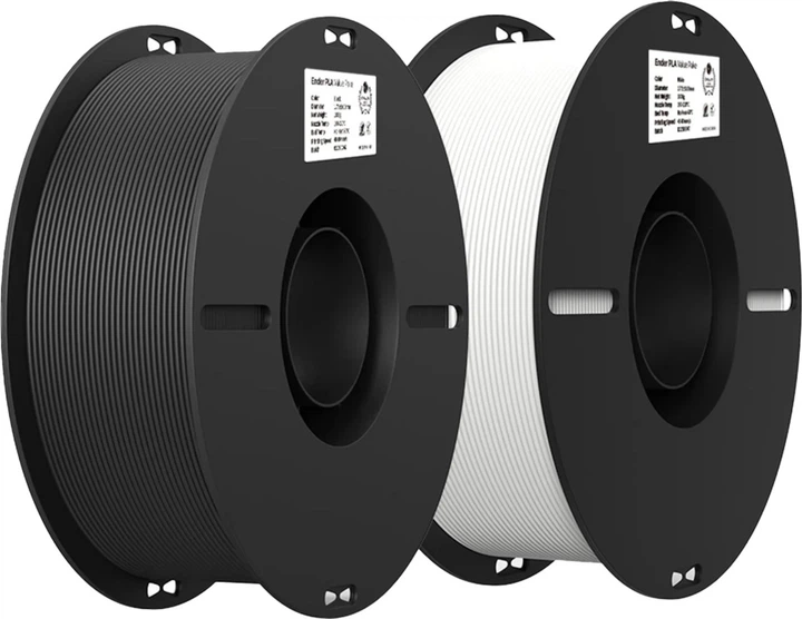 PLA-пластик Creality Filament для 3D-принтера 2 x 1.75 мм 1 кг Чорний/Білий Creality - купити в Україні