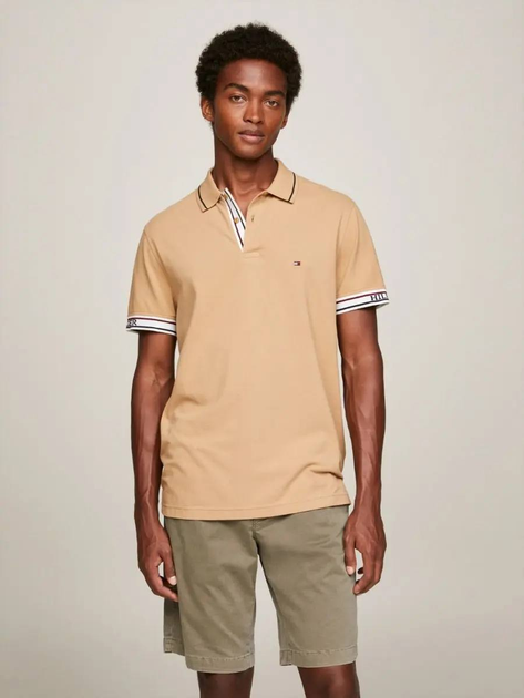 Koszulka polo męska Tommy Hilfiger Regular Fit MW0MW31567 XL Khaki (8720644191835) - obraz 1