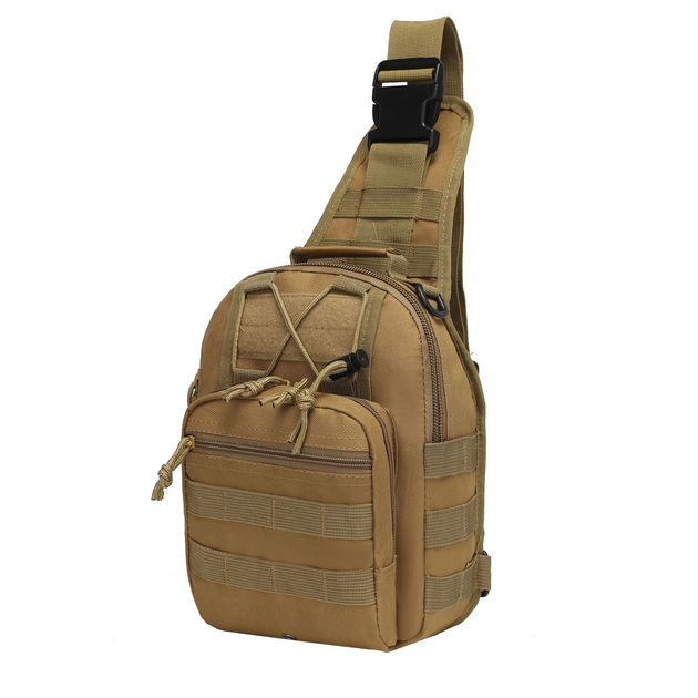 Рюкзак тактический на одно плечо AOKALI Outdoor B14 Sand 6L - зображення 1