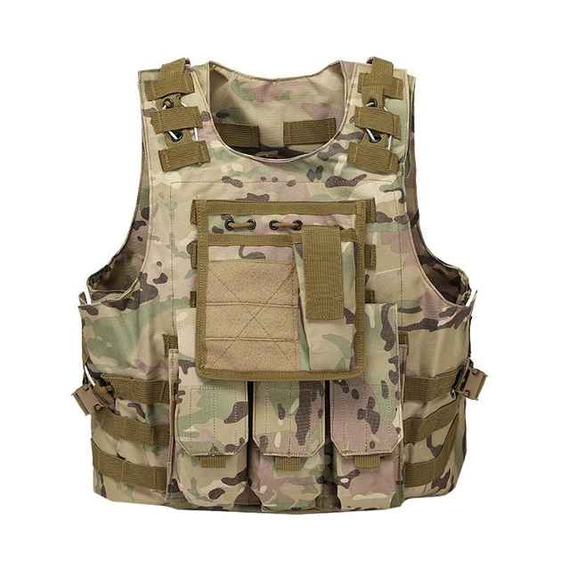 Жилет AOKALI Outdoor А56 Camouflage CP спортивный тренировочный с карманами - изображение 1