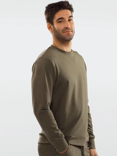 Sweter męski bawełniany DKaren Sweatshirt Justin XL Khaki (5903251465046) - obraz 1