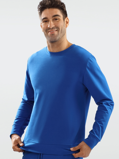 Sweter męski bawełniany DKaren Sweatshirt Justin XL Niebieski (5903251465121) - obraz 1