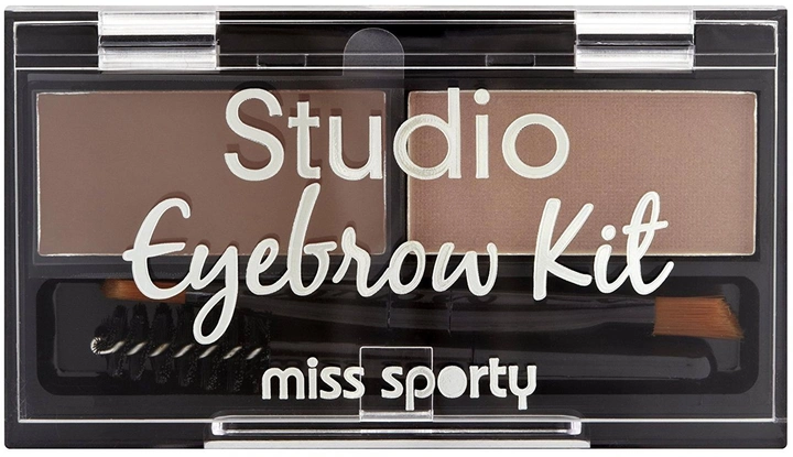 Тіні для брів Miss Sporty Studio Eyebrow Kit 001 Medium Brown 1.1 г (3607343874243) - зображення 1