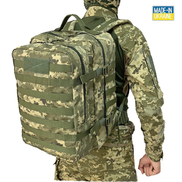 Рюкзак тактический 40 литров IRR Cordura 500 D Пиксель ММ-14 (pixel) MELGO армейский, штурмовой - изображение 1