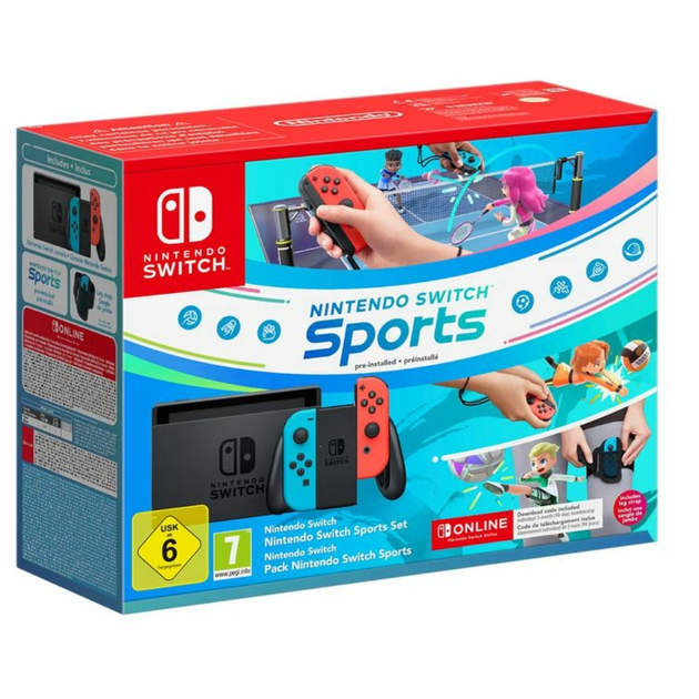 Konsola Nintendo Switch Neon + Switch Sports + 3M NSO (0045496453657) - obraz 6