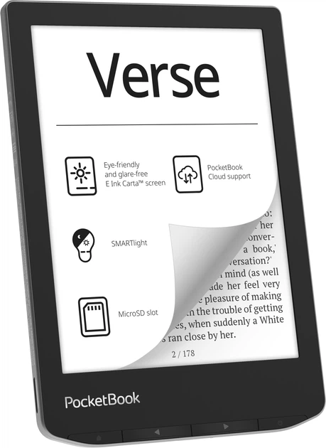 Електронна книга PocketBook 629 Verse Grey (PB629-M-WW) - зображення 2