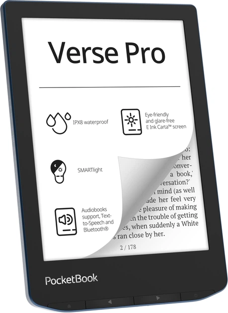Електронна книга PocketBook 634 Verse Pro Azure (PB634-A-WW) - зображення 2