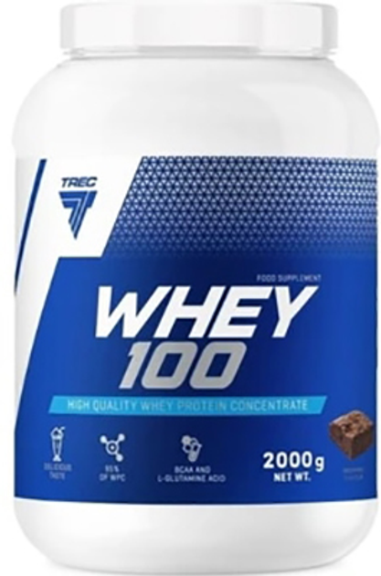 Протеїн Trec Nutrition WHEY 100 2000 г Шоколадний Брауні (5902114045708) - зображення 1