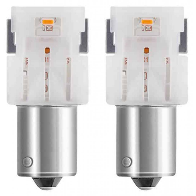 Комплект светодиодных ламп OSRAM 7507DYP-02B PY21W 12V BAU15s Amber 2pcs.  blister – фото, отзывы, характеристики в интернет-магазине ROZETKA от  продавца: Ring Ukraine