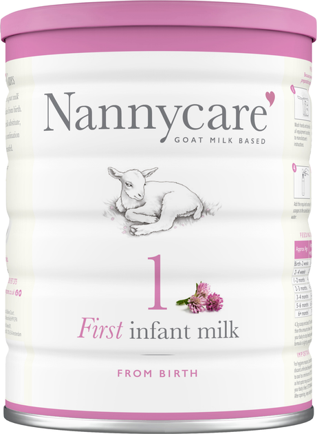 Начальная сухая смесь Nannycare 1 на основе козьего молока для младенцев от 0 до 12 месяцев 900 г (5022817000221) - изображение 1