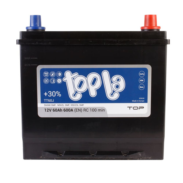 Автомобильный аккумулятор TOPLA Top 6CT 60Ah Asia R+ TT60J – фото ...