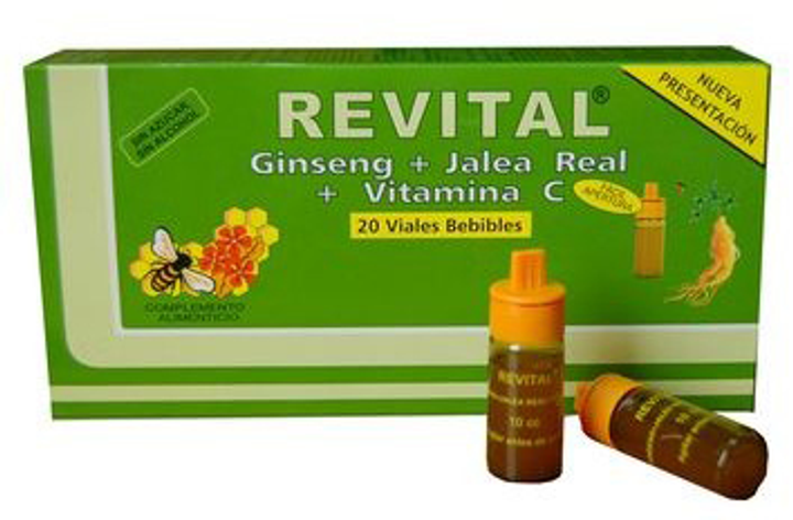 Дієтична добавка Pharma OTC Revital Ginseng Royal Jelly Vitamin C 20 питних флаконів (8470001512901) - зображення 1