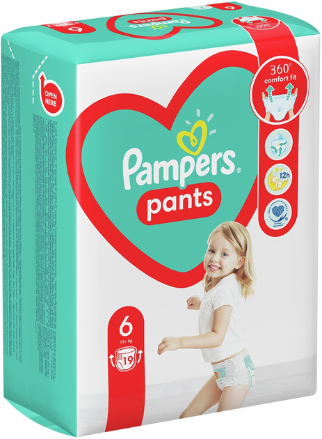 Підгузки-трусики Pampers Pants Розмір 6 (15+ кг) 19 шт (8006540067802) - зображення 1
