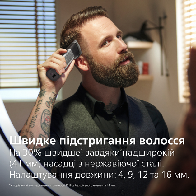 Універсальний тример PHILIPS MG9555/15 серії 9000 (20-в-1) - зображення 13
