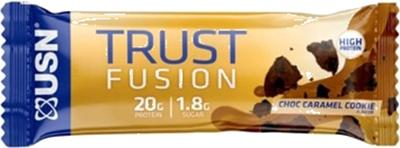 Baton proteinowy USN TRUST FUSION 55 g Ciastko-karmel (6009544948353) - obraz 1