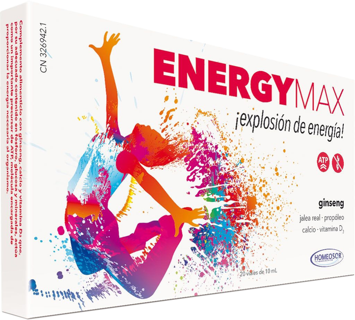 Suplement diety Pharmasor Energy Max 20 fiolek 15 ml (8470002052154) - obraz 1