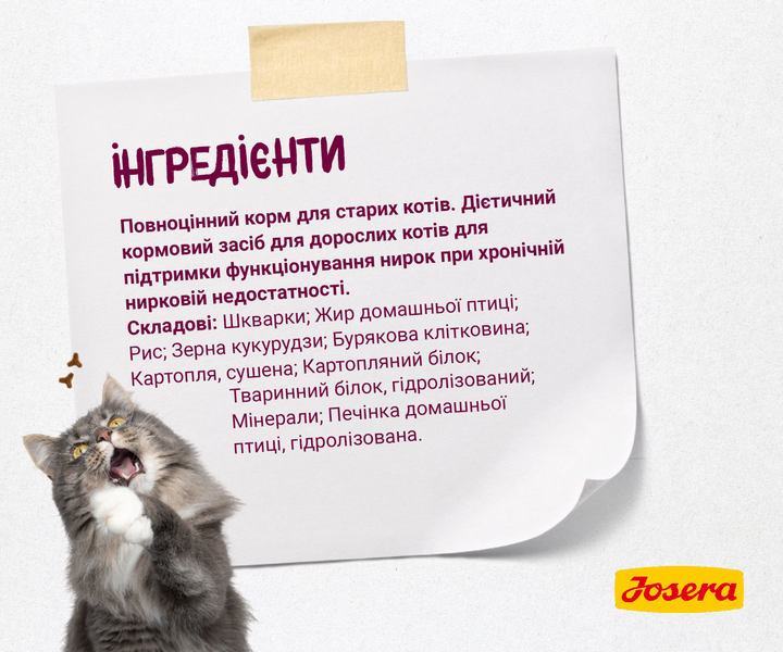 JOSERA Senior 10 кг - Корм для літніх котів - Фото 4 JOSERA Senior 10 кг - Корм для літніх котів - зображення 4