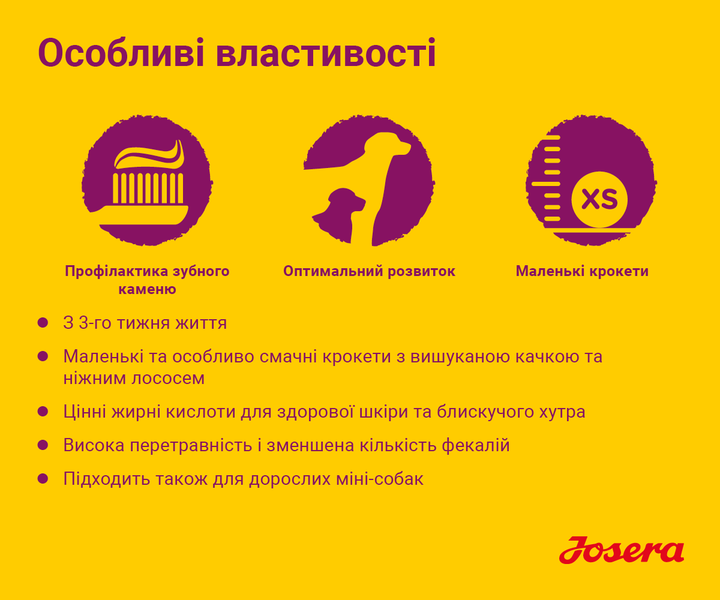 JOSERA MiniJunior 15 кг - Корм з качкою та лососем для цуценят малих та міні собак - Фото 3 JOSERA MiniJunior 15 кг - Корм з качкою та лососем для цуценят малих та міні собак - изображение 3