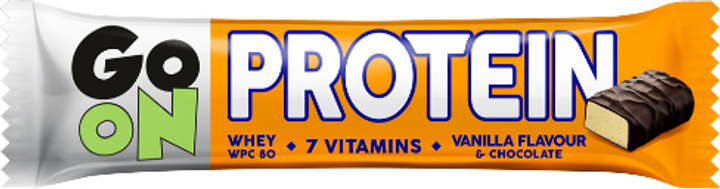 Baton GO ON Nutrition Protein WPC 20% 50 g Wanilia (5900617013101) - obraz 1